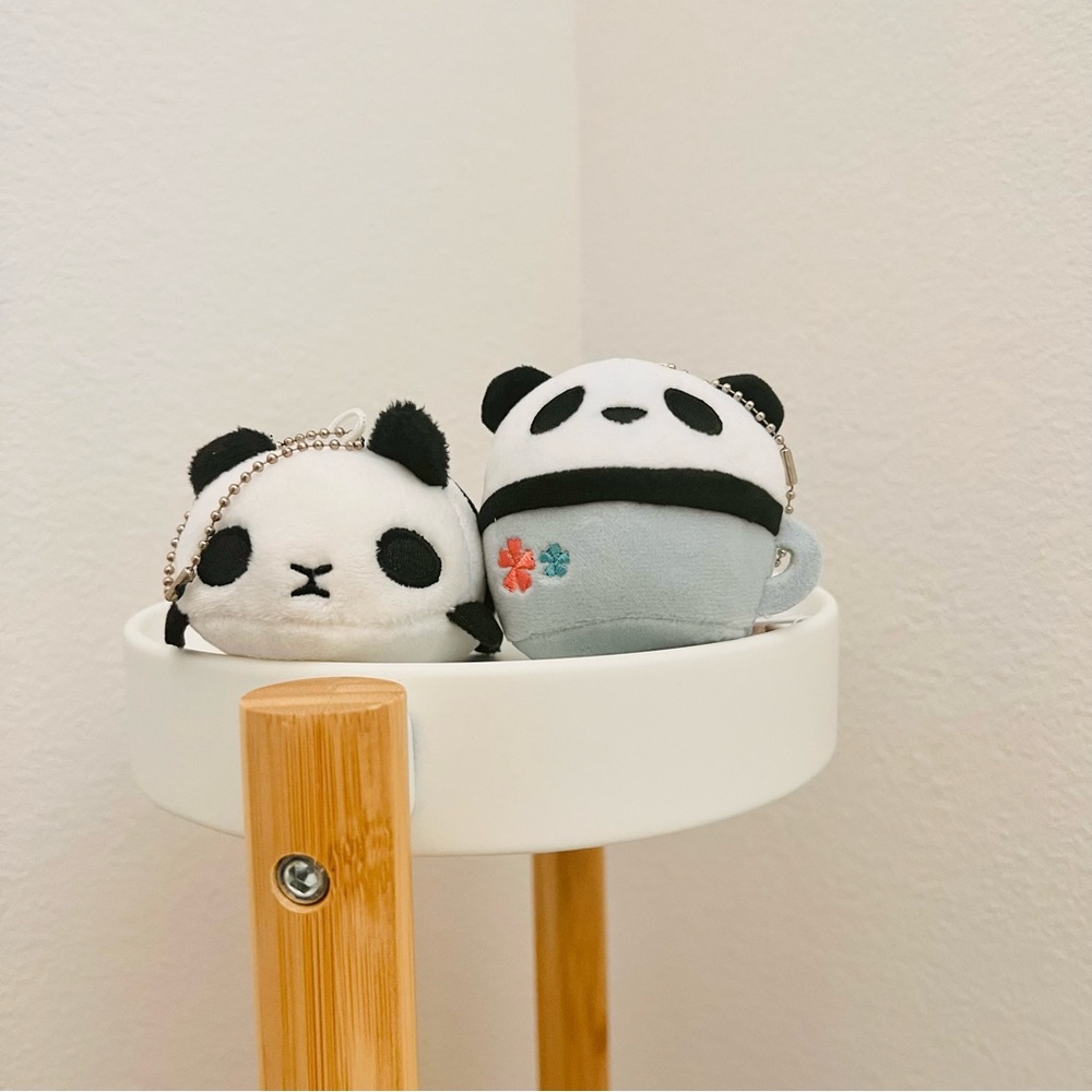 2 pcs Small Cute Takashoji Panda Keychain